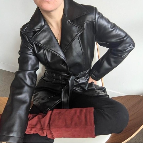 Vintage vegan leather jacket - Picture 1 of 5